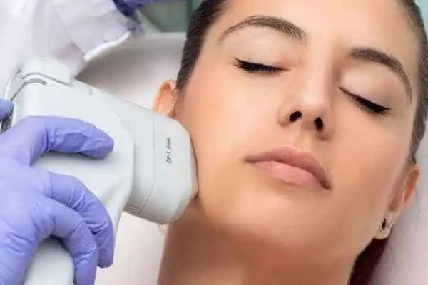 HIFU - Breakthrough in Anti - ageing 1 Image of woman having HIFU Paisley treatment