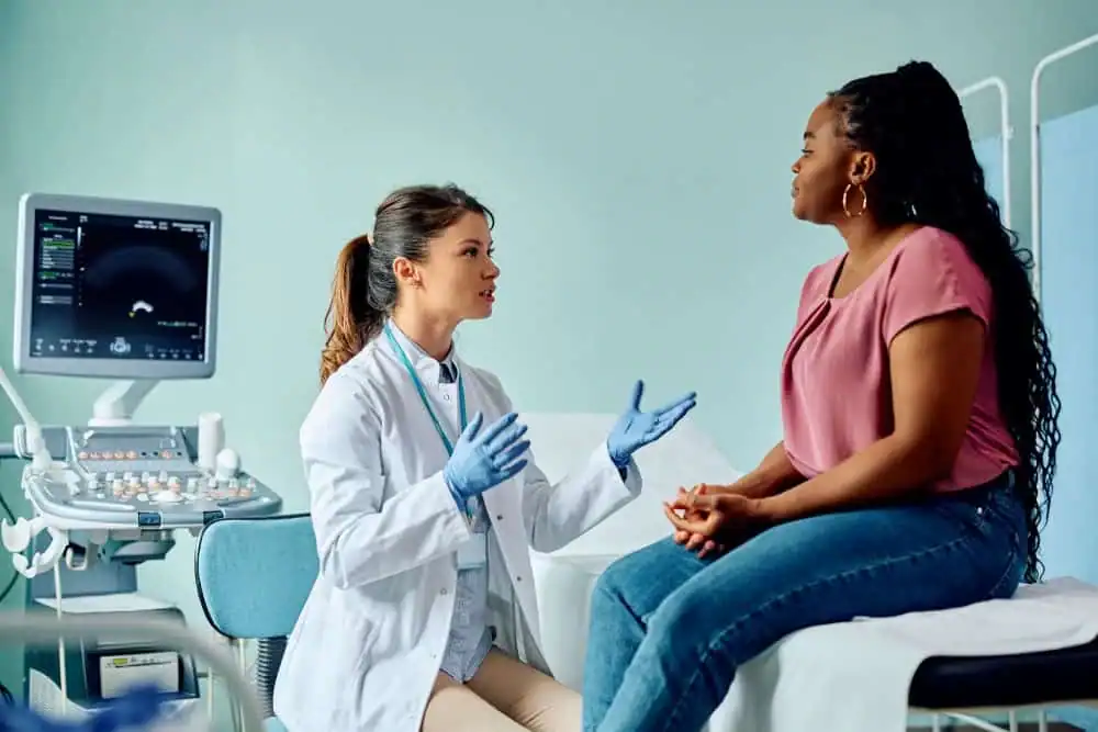 Woman have consultation about vaginal laxity Paisley