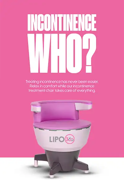 LIPO360 EMS Chair Can Help with Urinary Incontinence 2 Image of a urinary incontinence treatment seat Paisley